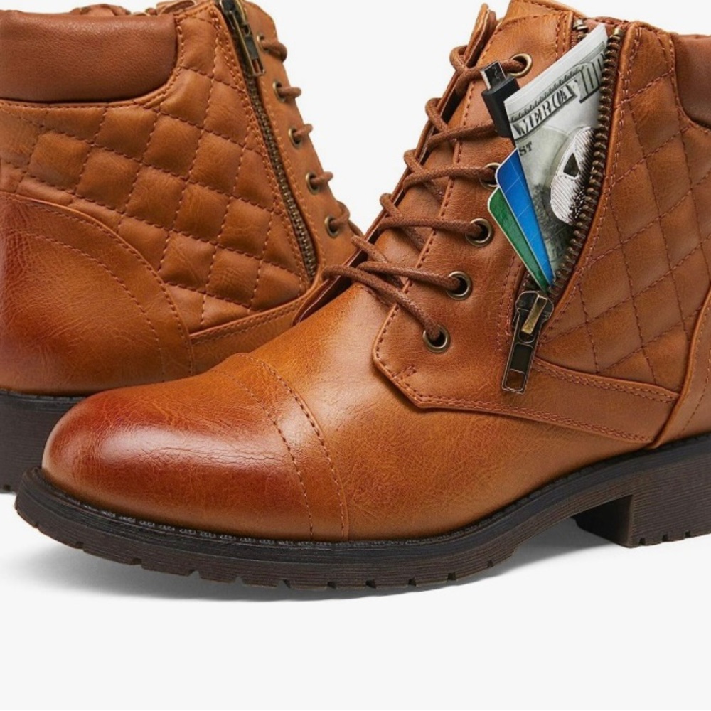 Lace up combat boots